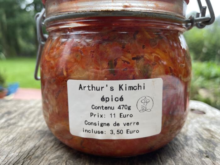 Kimchi 470 gr made at the Arthurgreenbean Ranch from our own vegetables