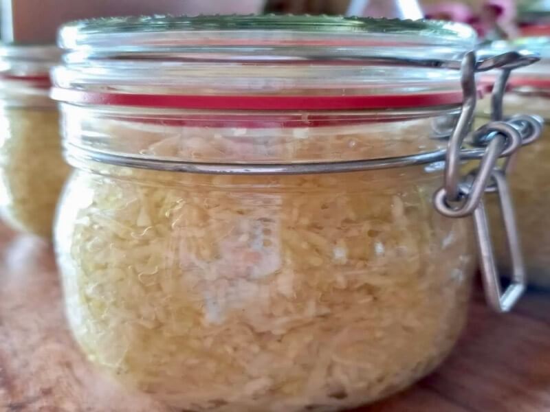 delicious finished Sauerkraut ready to go-2 delicious finished Sauerkraut ready to go